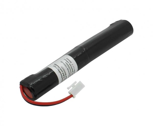 Noodverlichting batterij NiMH 2.4V 3700mAh L1x2 4/3A met 65mm kabel en stekker vervangt Zumtobel 00155517