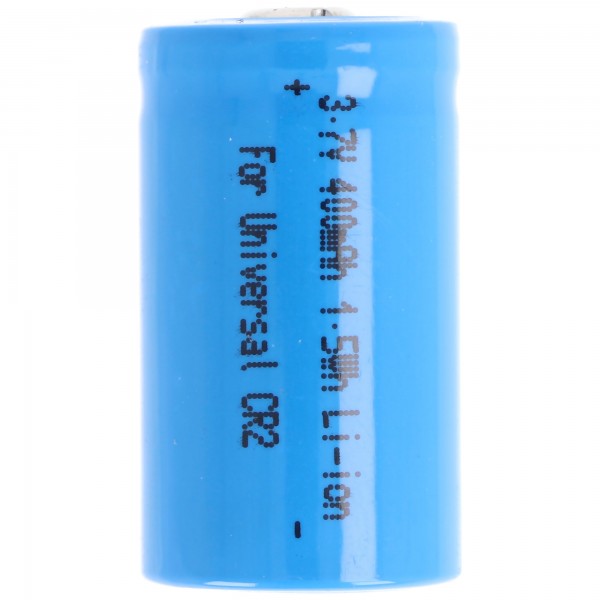 3,7 volt batterij Li-ion CR2-batterij met 3,7 volt, laad-eindspanning 4,2 V max. 400 mAh CR15H270 nootspanning