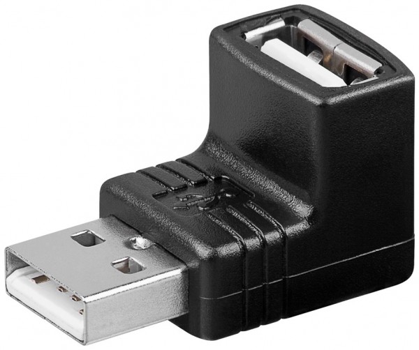 Goobay USB 2.0 Hi-Speed Adapter USB 2.0 plug type A naar USB 2.0 socket type A 90°