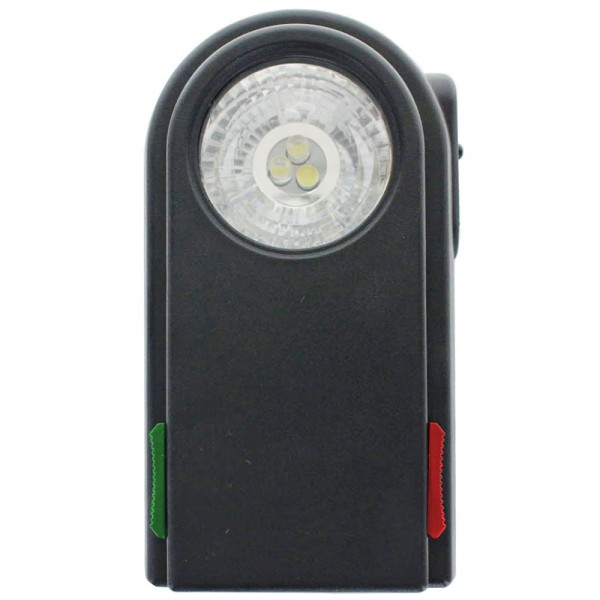 BW-signaalflitslicht met extra filterschijven rood, groen, zwart plastic behuizing zonder batterij
