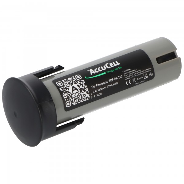AccuCell-batterij geschikt voor Panasonic EY9021B NiMH 3.0Ah