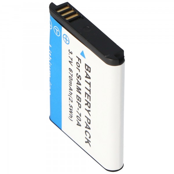 AccuCell-batterij geschikt voor Samsung BP-70A, BP70A, AQ100, ES65