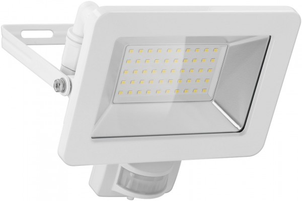 Goobay LED buitenspot, 50 W, met bewegingsmelder - met 4250 lm, neutraal wit licht (4000 K), PIR sensor met AAN/UIT functie en M16 wartel, geschikt voor buitengebruik (IP44)