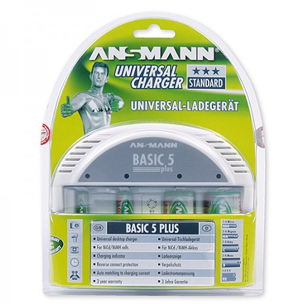 Ansmann Basic5 universele bureaulader voor maximaal 6 batterijen