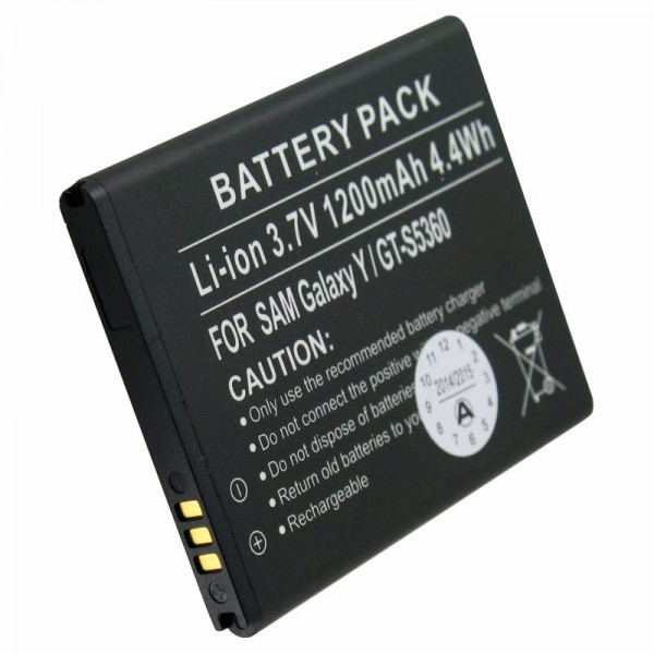 Batterij geschikt voor Samsung Galaxy Y-batterij, GT-S5360, EB454357VU