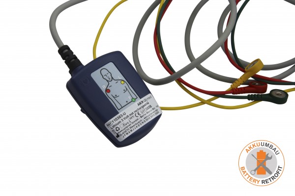 Lithiumbatterij + installatie geschikt voor Laerdal / Philips ECG-bewakingskabel FR2 + (type M3874A)