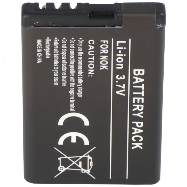 AccuCell-batterij geschikt voor Nokia 3720 classic batterij BL-5CT