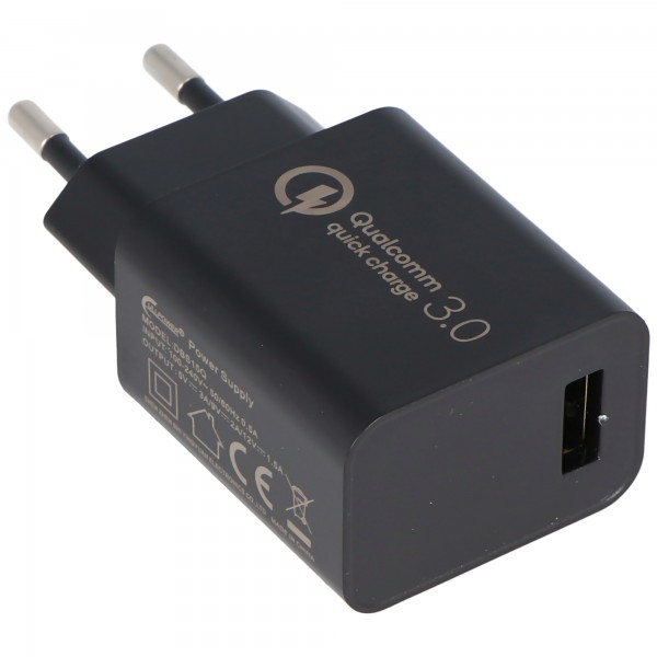 Ultrasnel opladen, USB-voeding QC3.0 5V 3A, 9V 2A en 12V 1.5A DBS15Q Quick Charge 18W