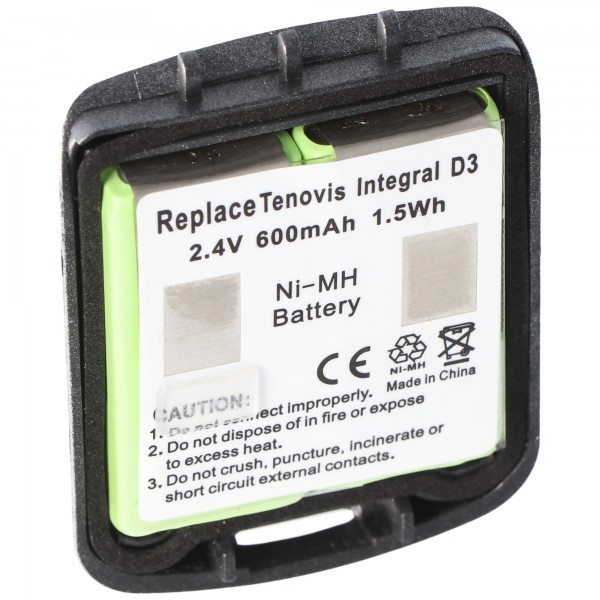 AccuCell-batterij geschikt voor Tenovis Integral D3 Mobile met behuizing