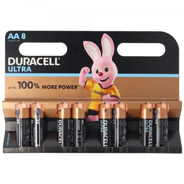 Duracell MX1500 Ultra Power 8-pack blister Alkaline Mignon AA LR6-batterijen