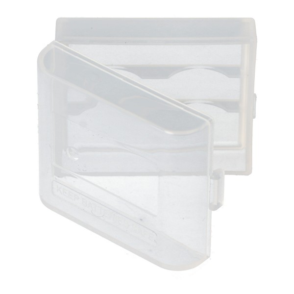 Soshine plastic doos voor 2x 16340 / RCR123 transparant