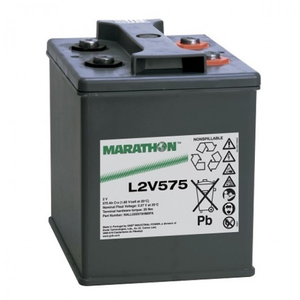 Exide Marathon L2V575 loodbatterij met M8-schroefverbinding 2V, 575000mAh