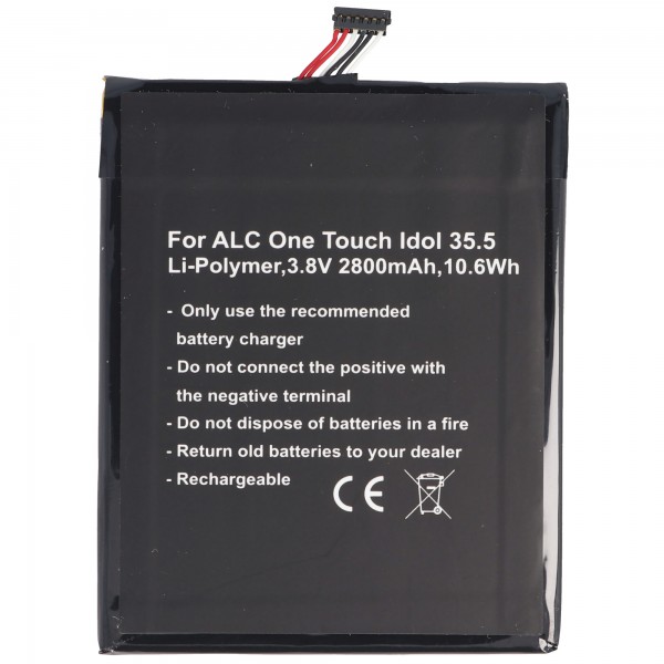 Accu geschikt voor Alcatel One Touch Idol 4S, One Touch Idol 4S LTE, OT-6070, OT-6070K, OT-6070O, OT-6070Y