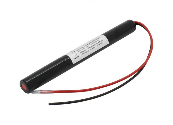 Noodverlichting batterij NiMH 3.6V 1800mAh L1x3 Mignon AA met 200mm kabel