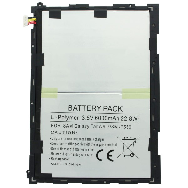 Batterij geschikt voor de Samsung Galaxy Tab A 9.7, batterij SM-P550, SM-T550