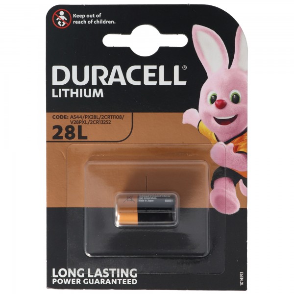 Duracell fotobatterij PX28L Lithium 6V 150mAh, 2CR11108, 2CR13252, L544