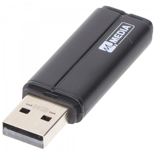 Mymedia USB 2.0-stick 64GB, zwarte blisterverpakking