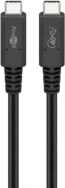 Goobay USB-C™-kabel USB4™ Generatie 3x2, 0,8 m - USB-C™-stekker > USB-C™-stekker