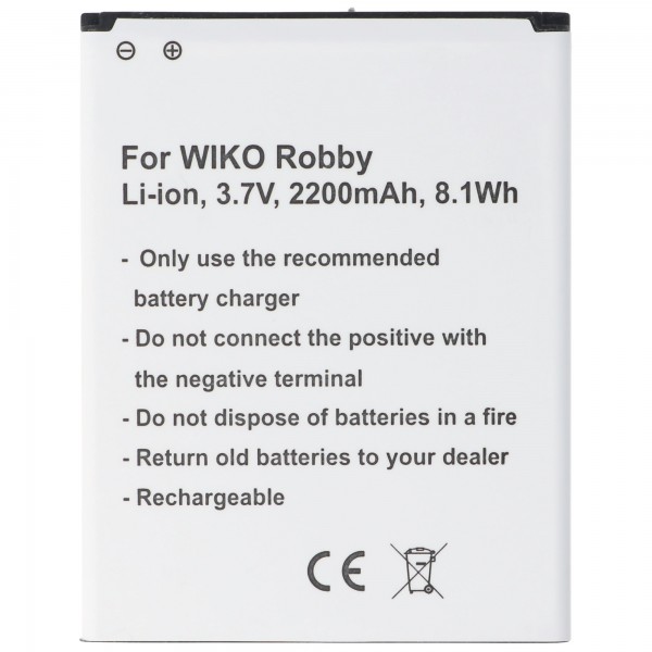 Batterij geschikt voor de batterij Wiko Robby V3750AN, 5212, P104-T19001-000
