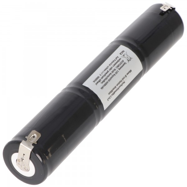 Batterij voor noodlicht NiCd 3.6V 4500mAh L1x3 Mono D met Faston-verbinding vervangt batterij van 3,6 V