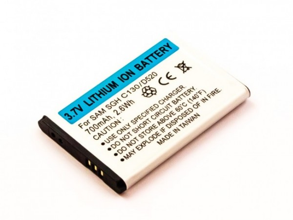 Batterij geschikt voor Samsung SGH C130, D520, Li-ion, 3.7V, 700mAh, 2.6Wh