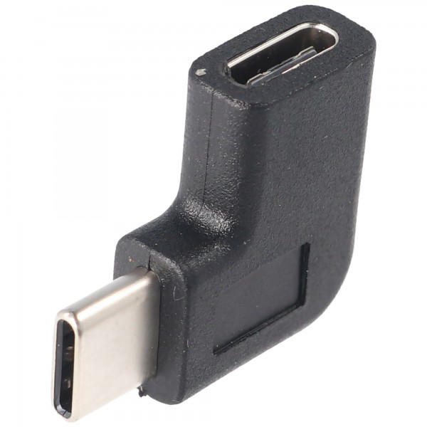 Adapter USB-C naar USB-C met 90 graden zwarte hoekige adapter verlengt de USB-C, geschikt voor de MacBook met USB-C-poort