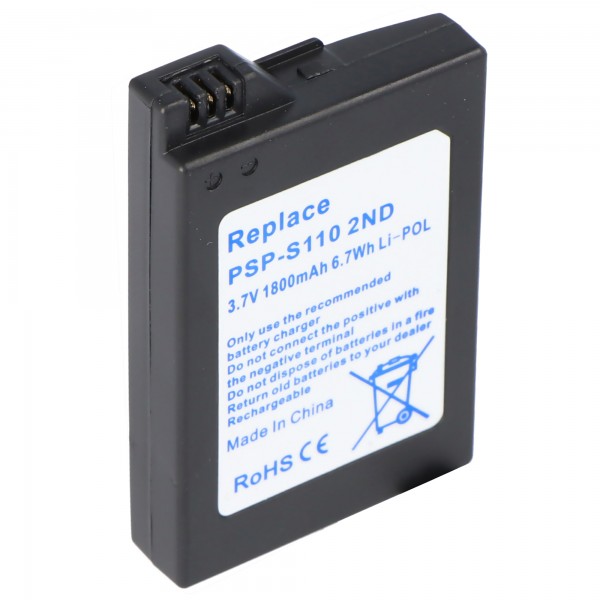 Batterij geschikt voor de PSP-S110 batterij, SONY PSP 2E GENERATIE