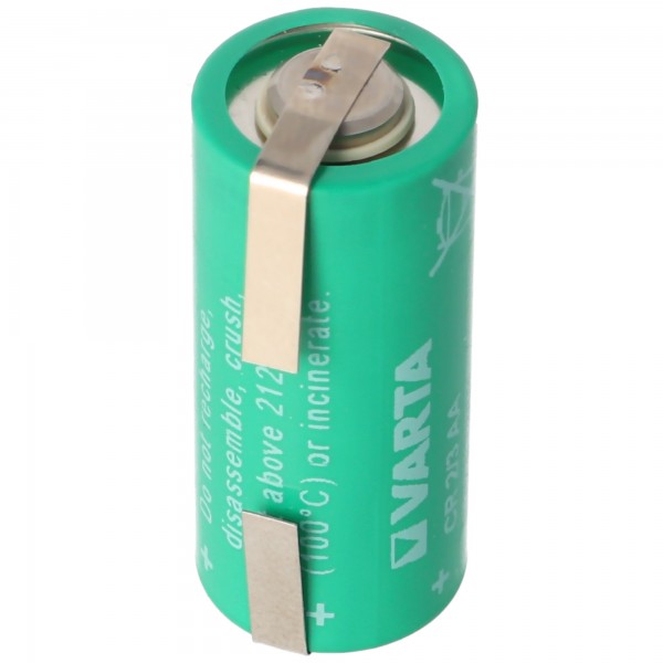 Varta CR2 / 3AA lithiumbatterij, Varta 6237 met soldeerlip U-vorm, 6237301301
