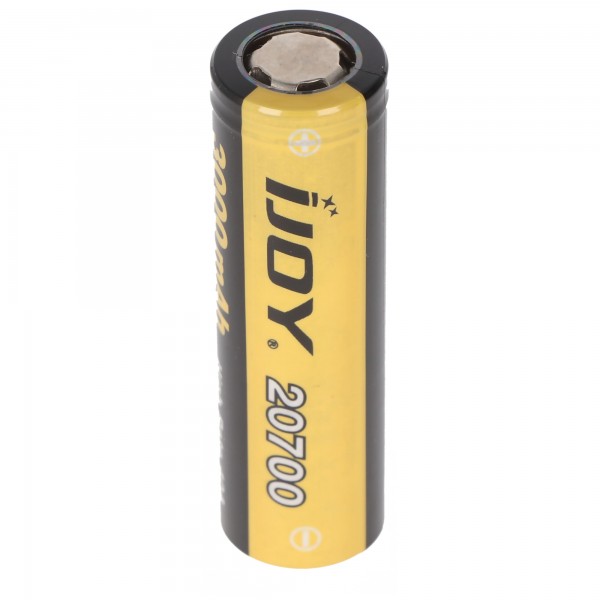 iJoy 20700 Li-ionbatterij - 3000 mAh, 3,6 V - 3,7 V min. 3000 mAh typ. 3030 mAh maximale 35A stroomafgifte (platte bovenkant)