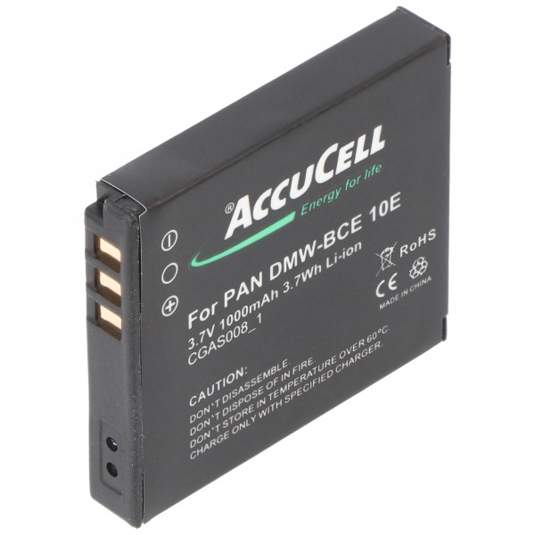 AccuCell-batterij geschikt voor Panasonic CGA-S008, DMW-BCE10