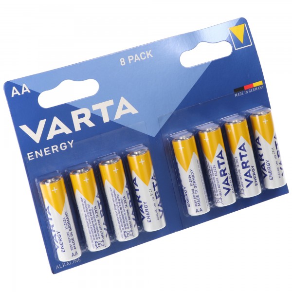 Varta Energy alkaline batterij, mignon, AA, LR06, 1.5V, pak van 8