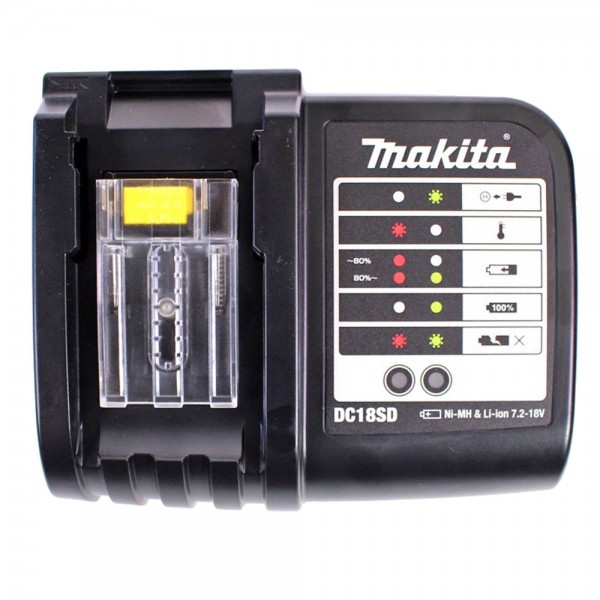 Makita originele lader DC18 SD voor 7.2V tot 18V NiMH en Li-ion batterij