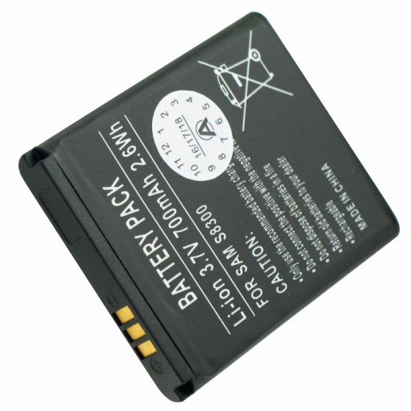 AccuCell-batterij geschikt voor Samsung SGH-S8300, AB533640BU, AB533640BE