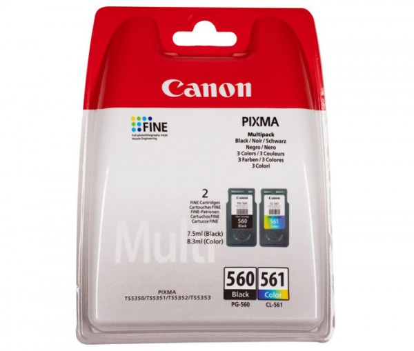 Canon printkopcombinatiepakket PG-560/CL-561 zwart/kleur