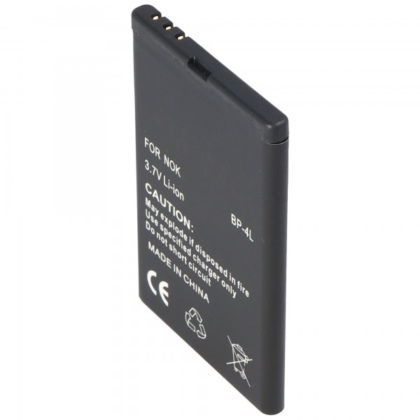 AccuCell-batterij geschikt voor Nokia E63 Communicator, BP-4L 1100mAh