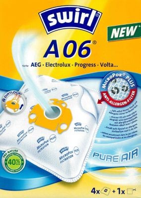 Swirl stofzuigerzak A06 MicroPor Plus voor AEG, Electrolux, Progress en Volta stofzuigers