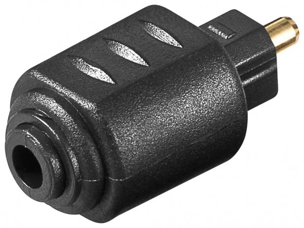 Goobay TOSLINK digitale audio-adapter, Mini TOSLINK naar TOSLINK - 3,5 mm mini Toslink vrouwelijk > Toslink mannelijk