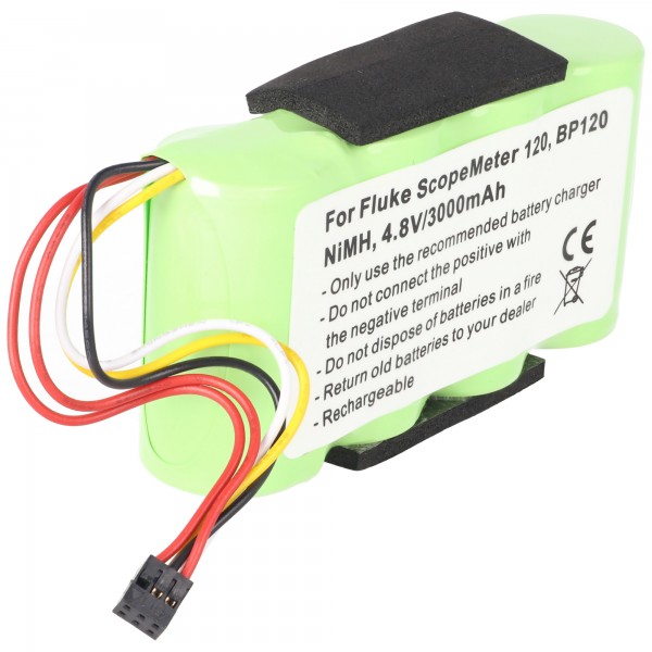 Batterij geschikt voor Fluke ScopeMeter 120, 123, 124, BP130