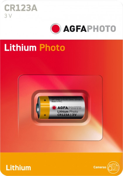 Agfaphoto Batterij Lithium, CR123A, 3V Extreme Photo, Retail-blisterverpakking (1-pack)