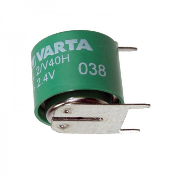 Varta 2 / V40H NiMH oplaadbare NiMH-knoopcel met 3 printcontacten