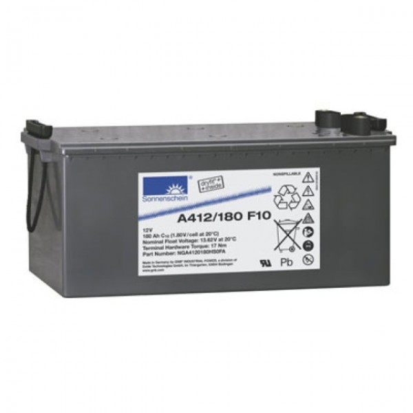 Exide Sonnenschein Dryfit A412 / 180F10 loodbatterij met M10-schroefaansluiting 12V, 180000mAh