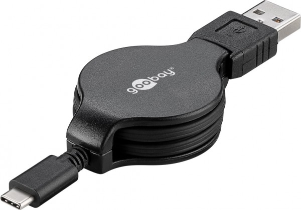 Goobay USB-C™ oplaad- en synchronisatiekabel, uitbreidbaar - voor apparaten met USB-C™-aansluiting; zwart