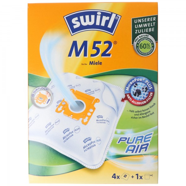 Swirl stofzuigerzak M52 MicroPor Plus voor Miele stofzuigers