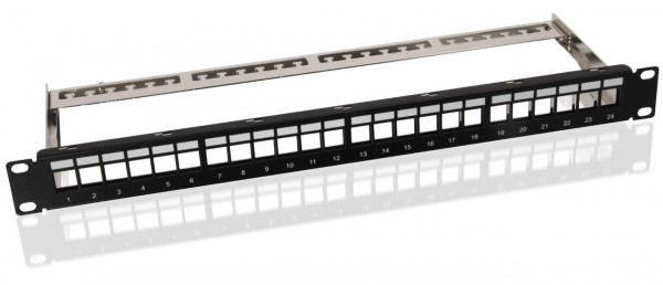 Goobay 19-inch (48,3 cm) keystone patchpaneel lege behuizing (1 HE) - voor 24x keystone-modules