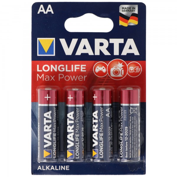 Varta Max-Tech 4706 Mignon AA 4-blister, nu nieuw Varta Longlife Max Power