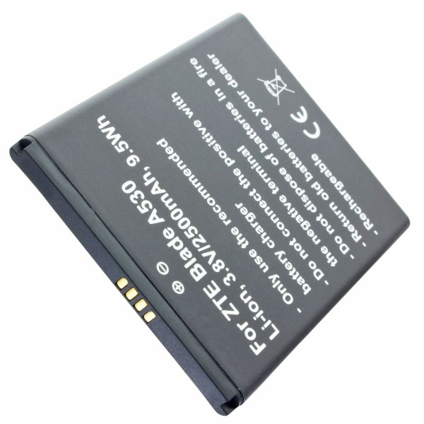 2500 mAh batterij geschikt voor ZTE Blade A530 Li-ion, 3.8V 9.5Wh, Li3826T43P4h705949