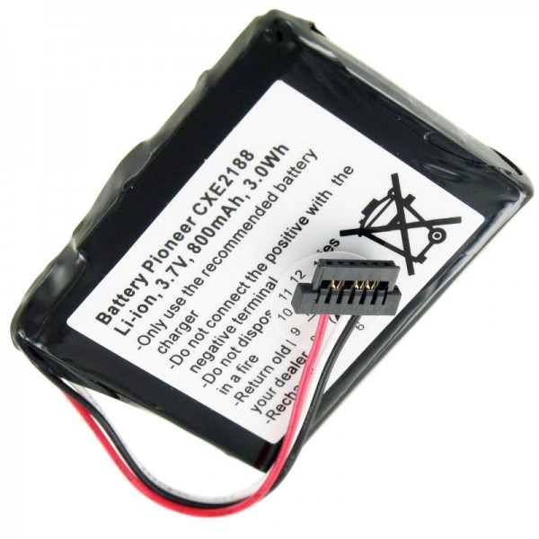 Batterij geschikt voor Pioneer CXE2188, AVIC-F320BT, batterij 338937010176