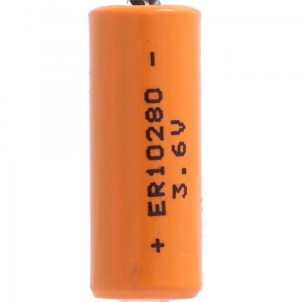 ER10280 LiSOCl2 batterij 3,7 Volt 1,68 Wh 450mAh, afmetingen ca. 28 x 10mm