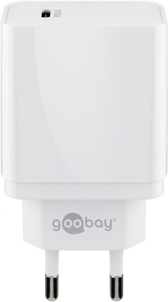 Goobay USB-C™ PD (Power Delivery) snellader (25W) wit - geschikt voor apparaten met USB-C™ (Power Delivery) zoals Samsung Galaxy S21, S20