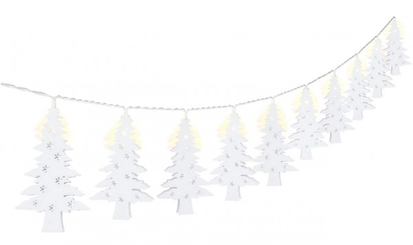 Goobay 10 &quot;Christmas tree&quot; LED-lichtketting - met timerfunctie, warmwit (3000 K), werkt op batterijen
